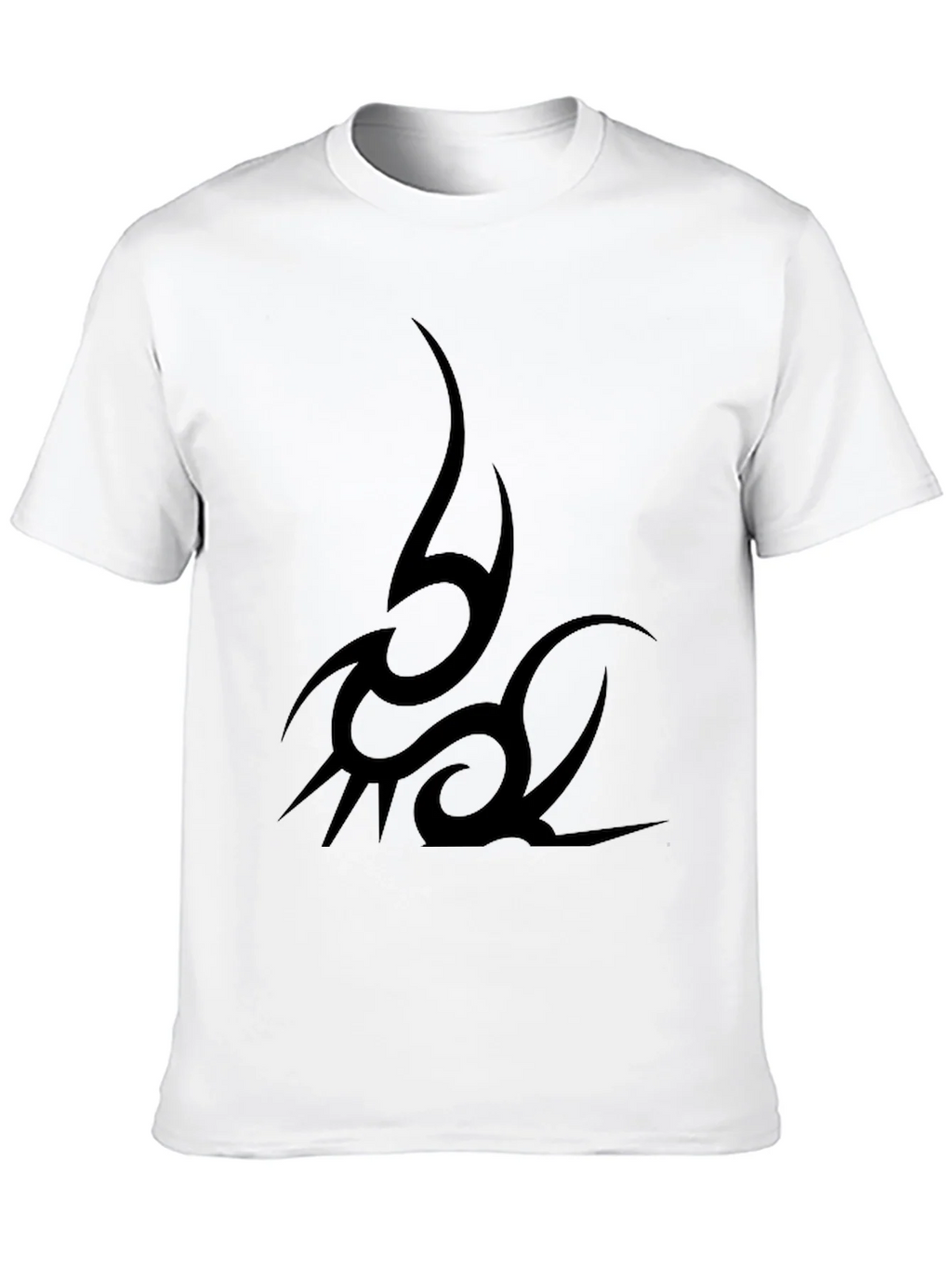 Tribal Tattoo Graphic Print Black T-Shirt