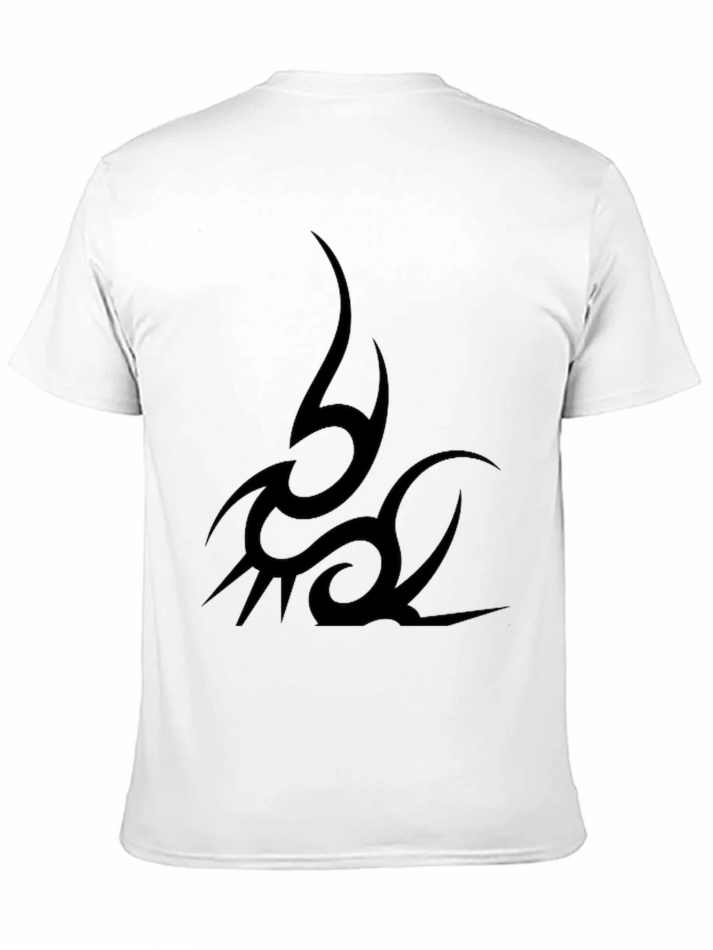Tribal Tattoo Graphic Print Black T-Shirt