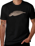 Sea Turtle Graphic Tee - Black Casual T-Shirt