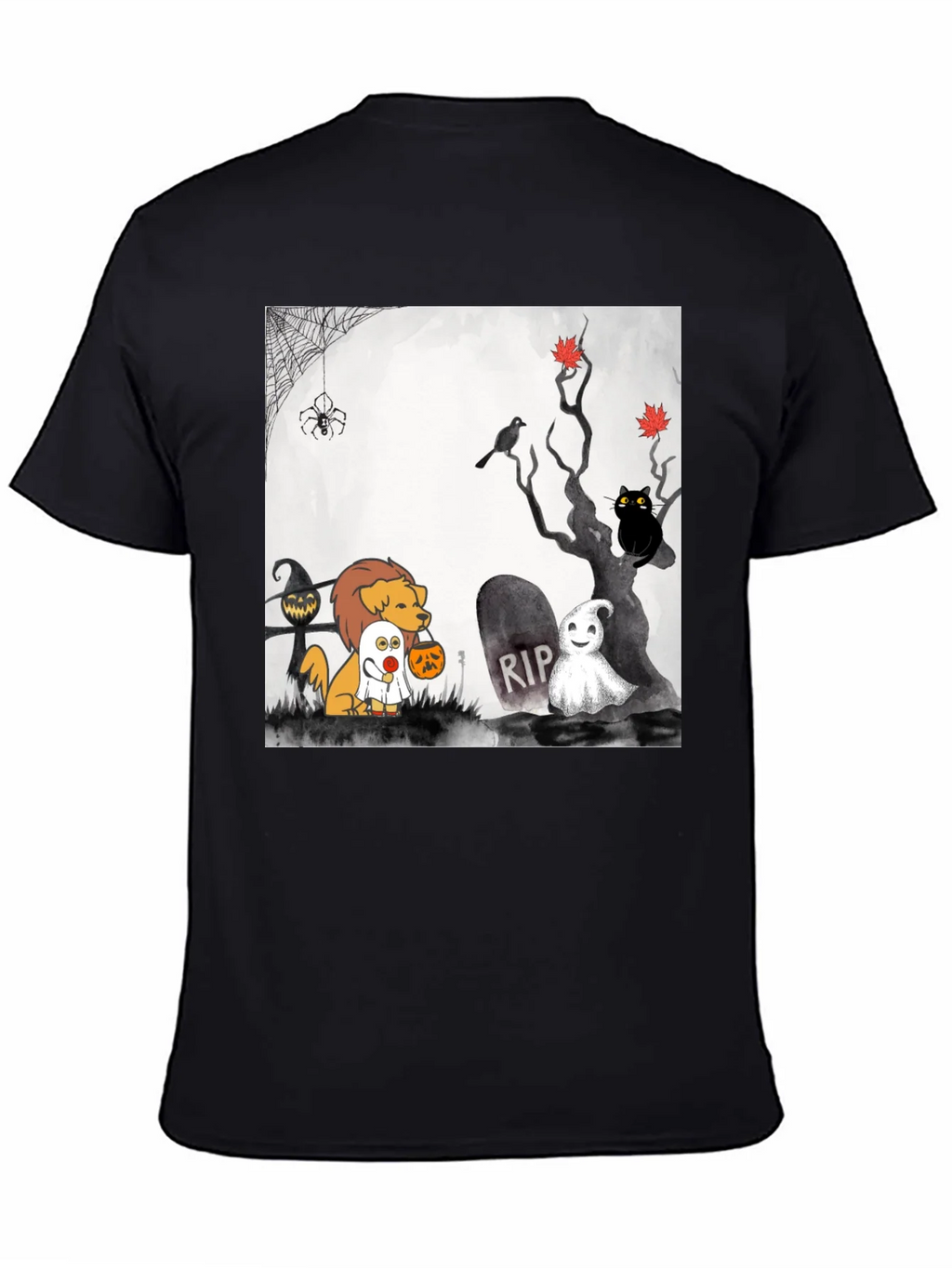 Halloween Dog Cartoon T-Shirt