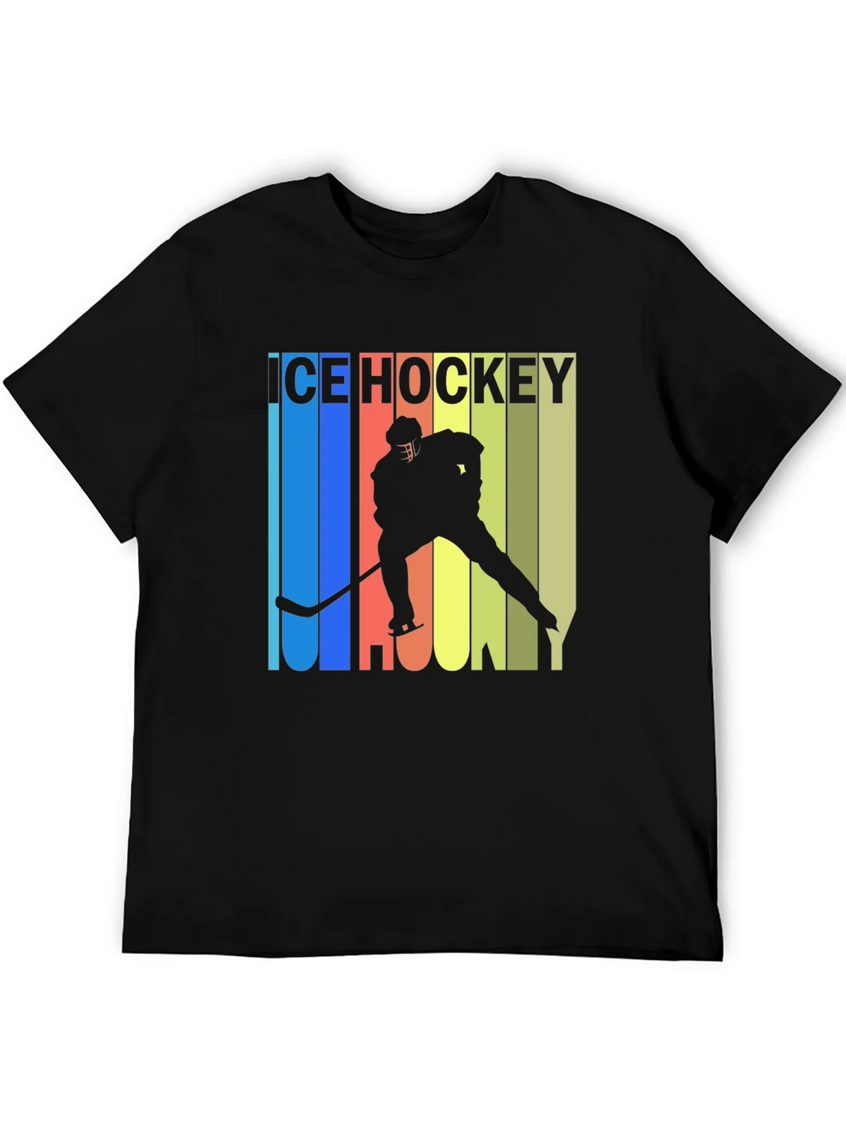 Ice Hockey Retro Style Graphic T-Shirt