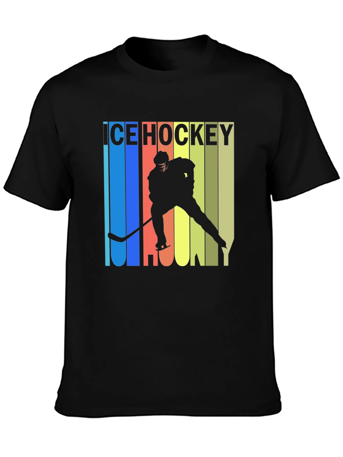 Ice Hockey Retro Style Graphic T-Shirt