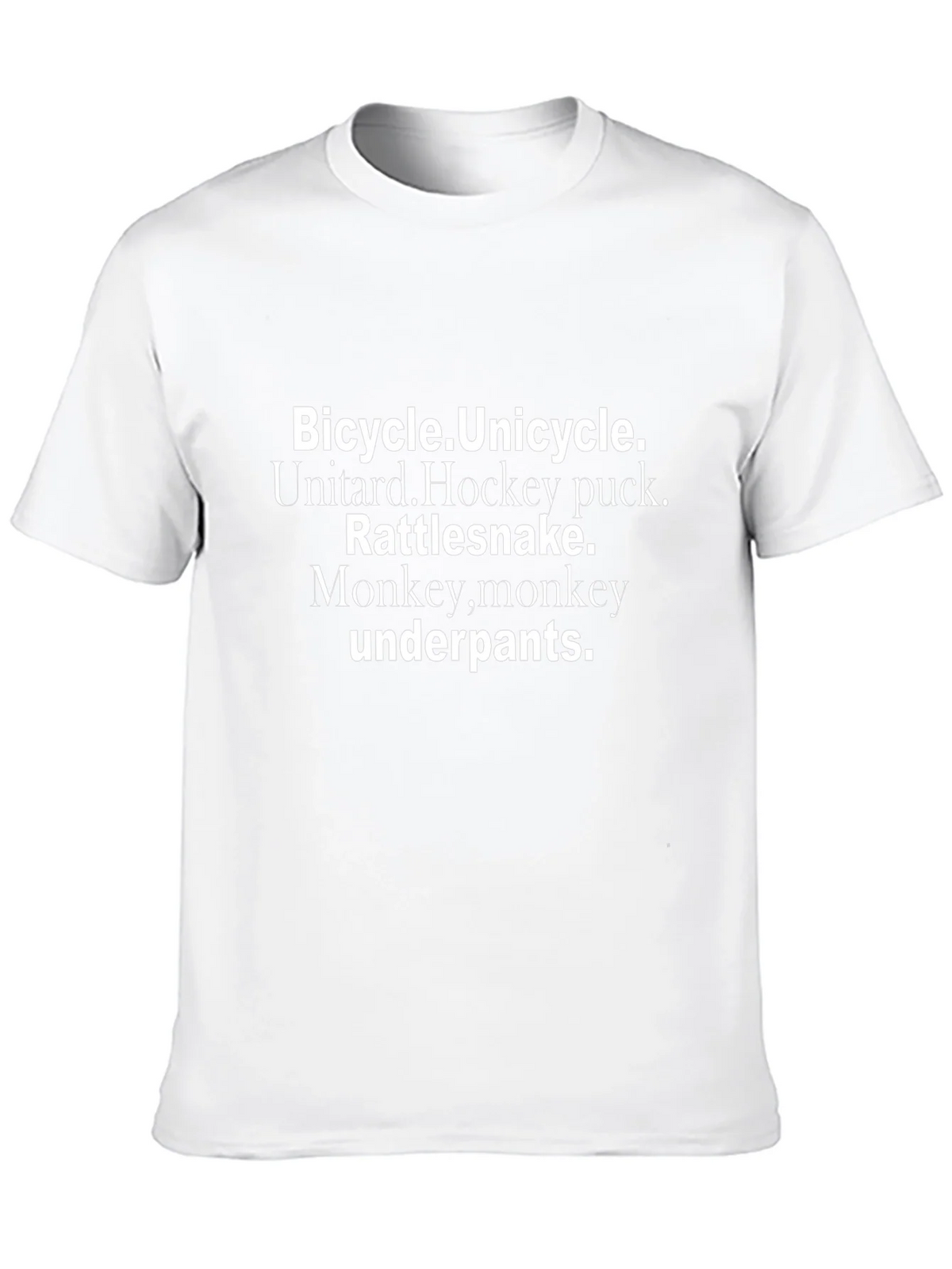 Bicycle Unicycle Underpants Novelty T-Shirt