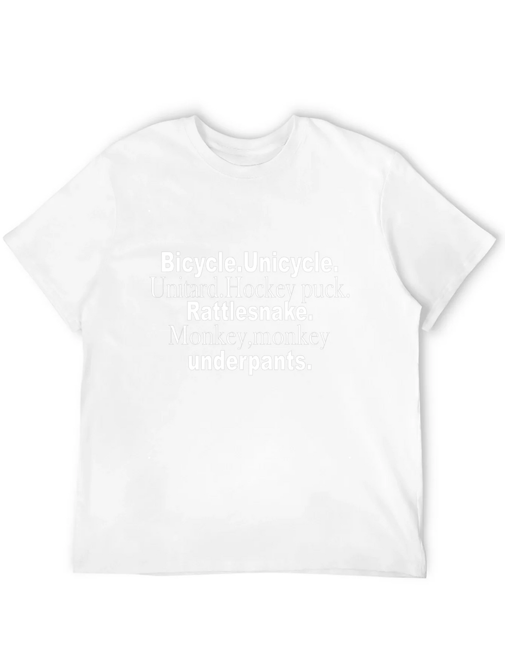 Bicycle Unicycle Underpants Novelty T-Shirt