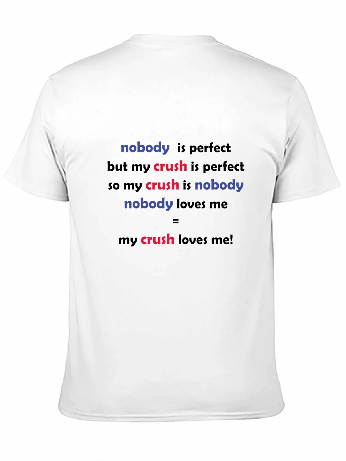 Funny Crush T-Shirt - Nobody is Perfect