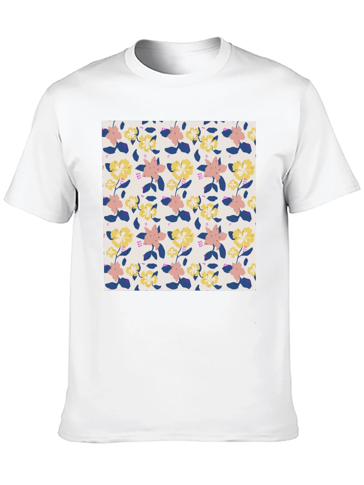 Floral Pattern Tee - Stylish Comfort