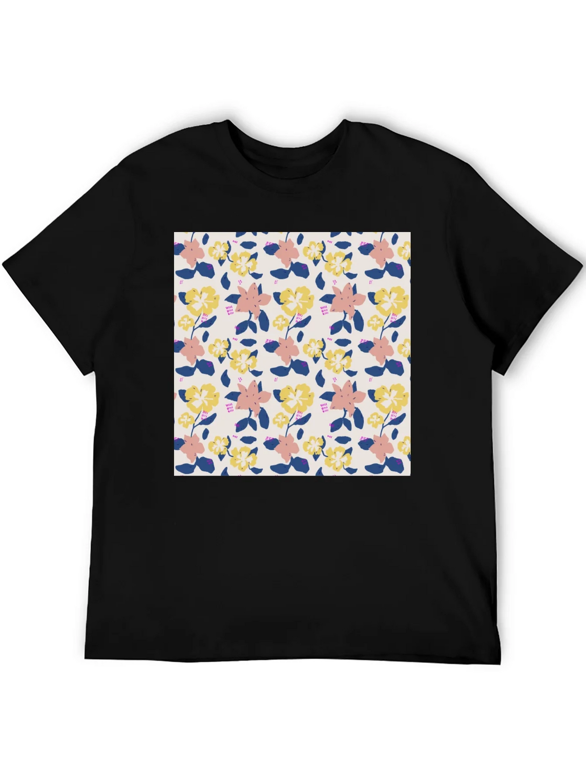 Floral Pattern Tee - Stylish Comfort