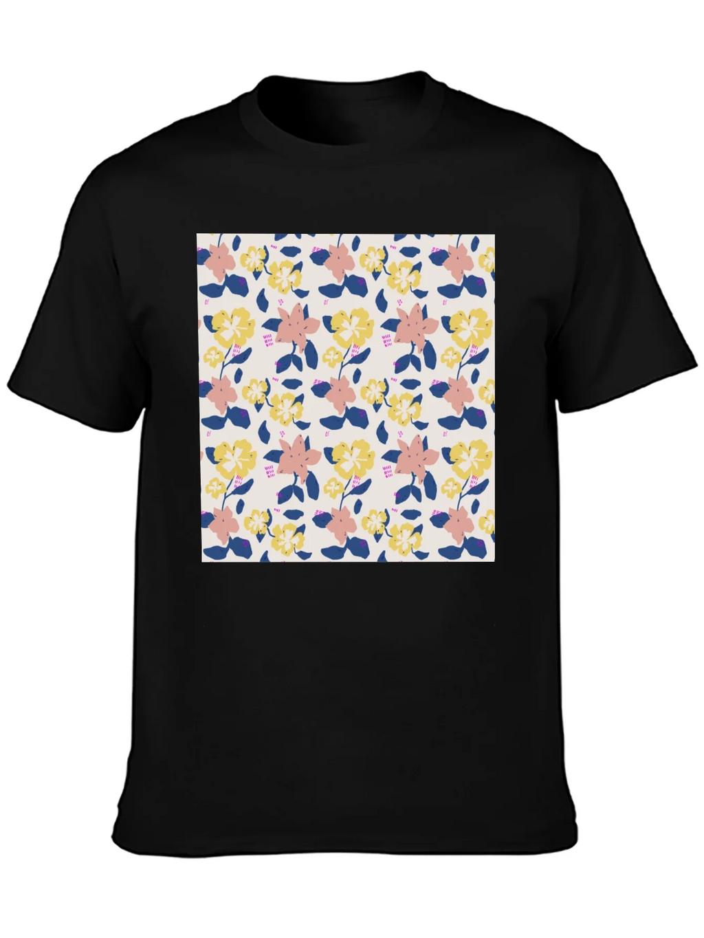 Floral Pattern Tee - Stylish Comfort