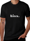 Kiss Graphic Black T-Shirt - Soft Cotton Blend