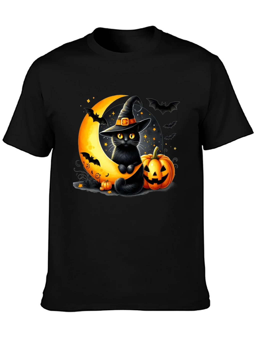 Halloween Cat Moon T-Shirt