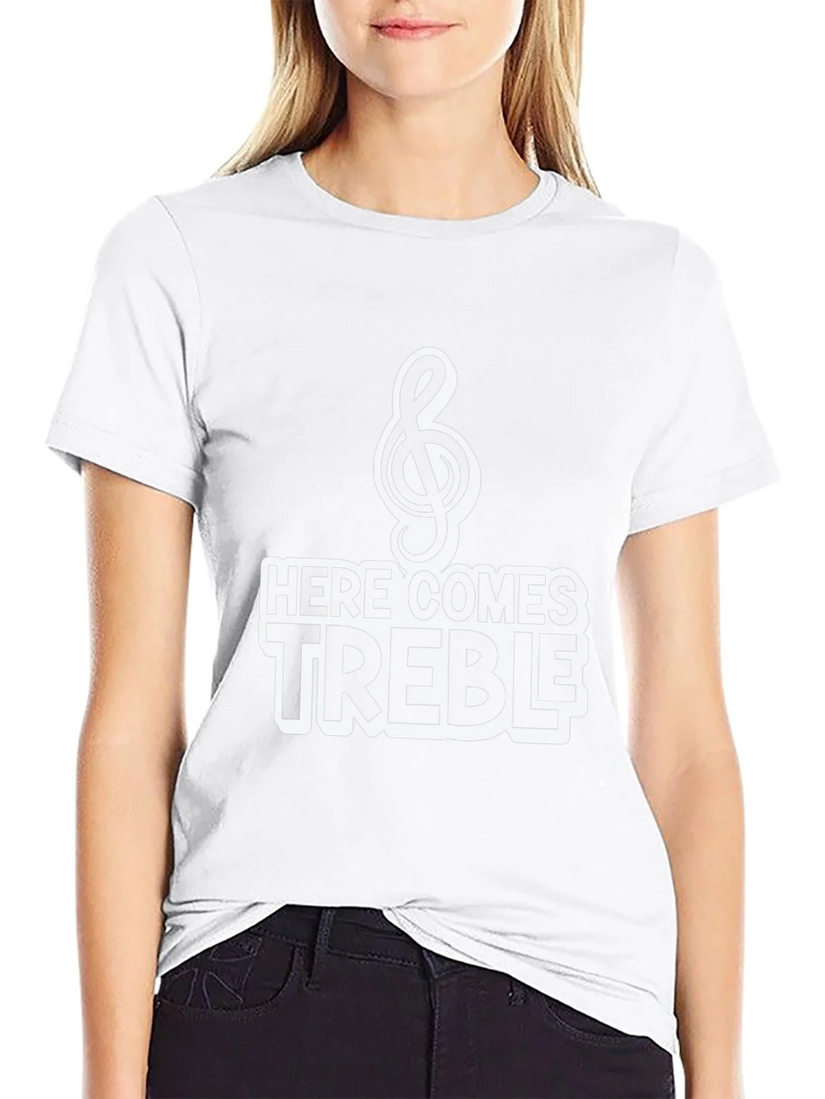 Here Comes Treble Black Graphic Tee