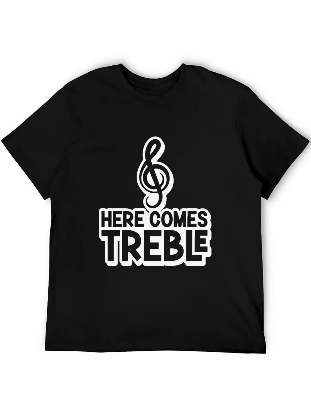 Here Comes Treble Black Graphic Tee