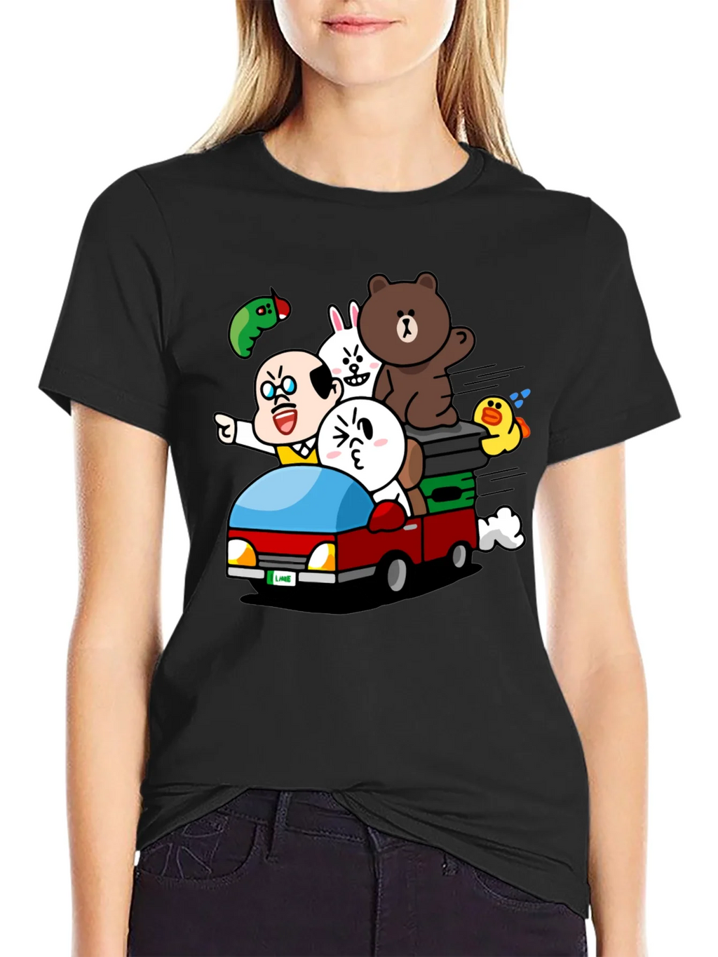 Cartoon Character Car Ride T-Shirt