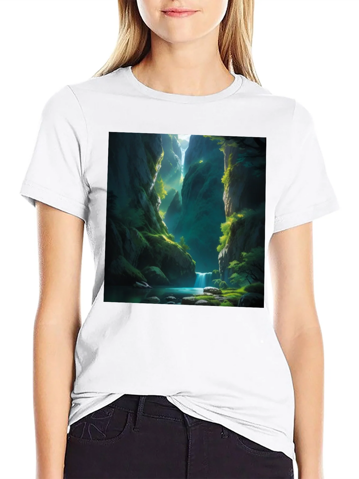 Natures Path Tee: Black Graphic T-Shirt