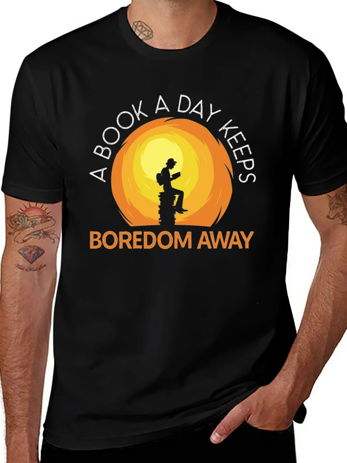 Book Lover T-Shirt: A Book A Day Keeps Boredom Away