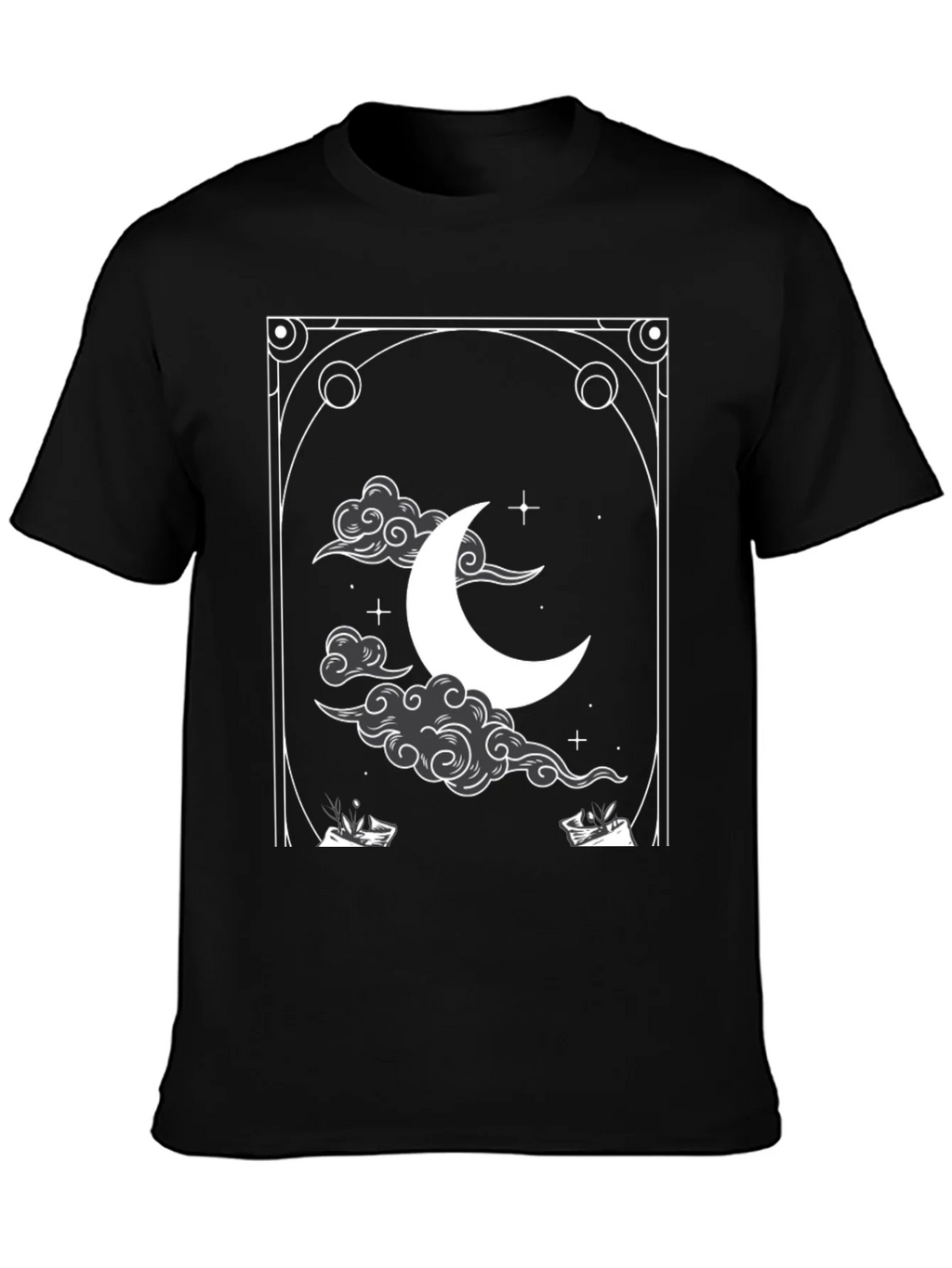 Celestial Crescent Moon Graphic Tee