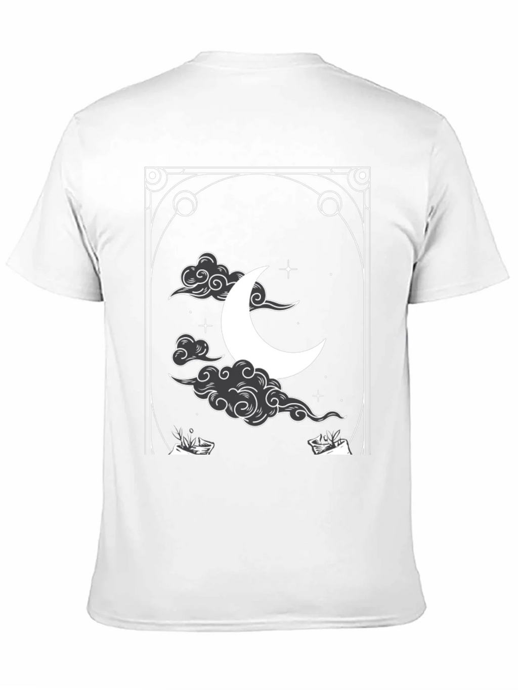Celestial Crescent Moon Graphic Tee
