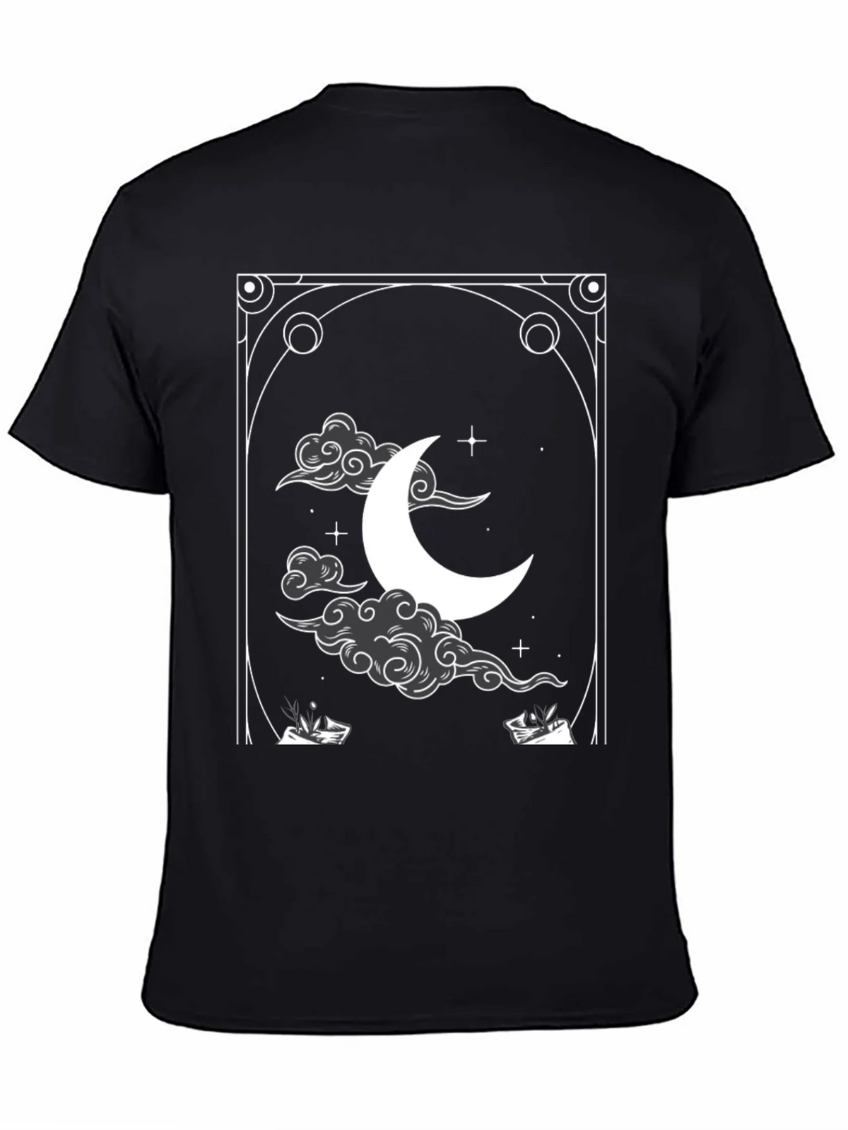 Celestial Crescent Moon Graphic Tee