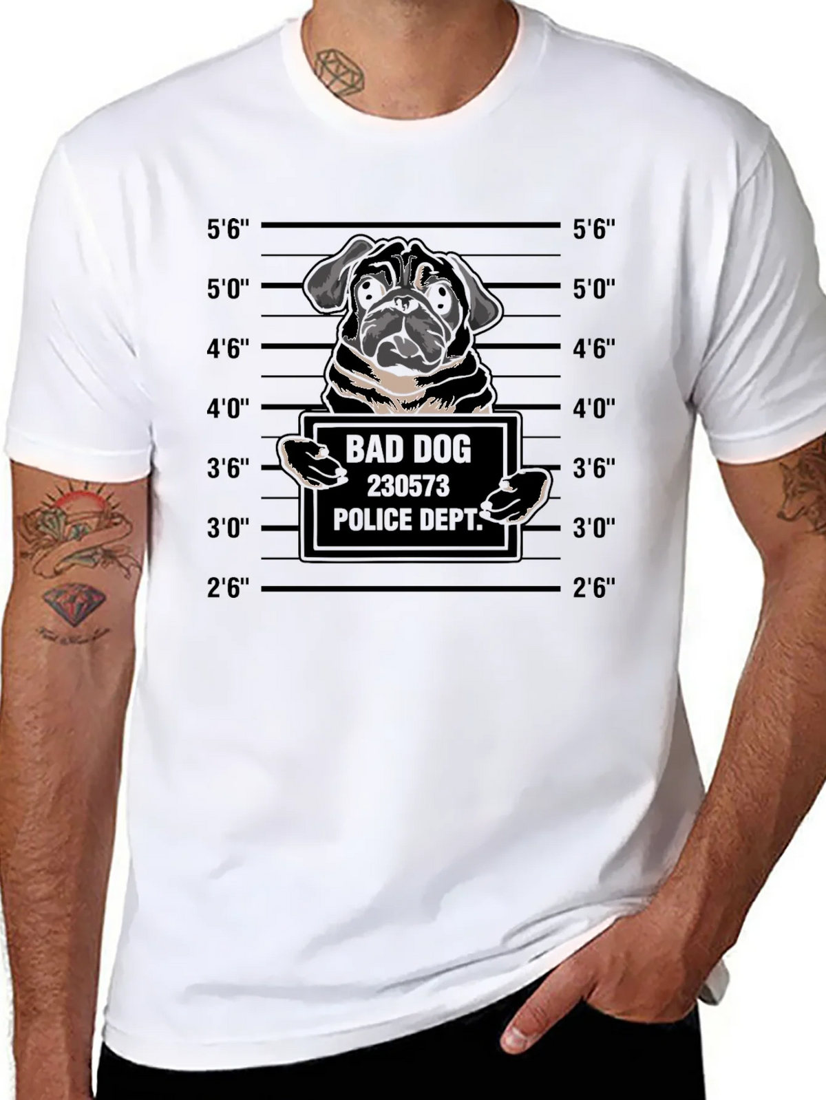 Bad Dog Mugshot Graphic Tee