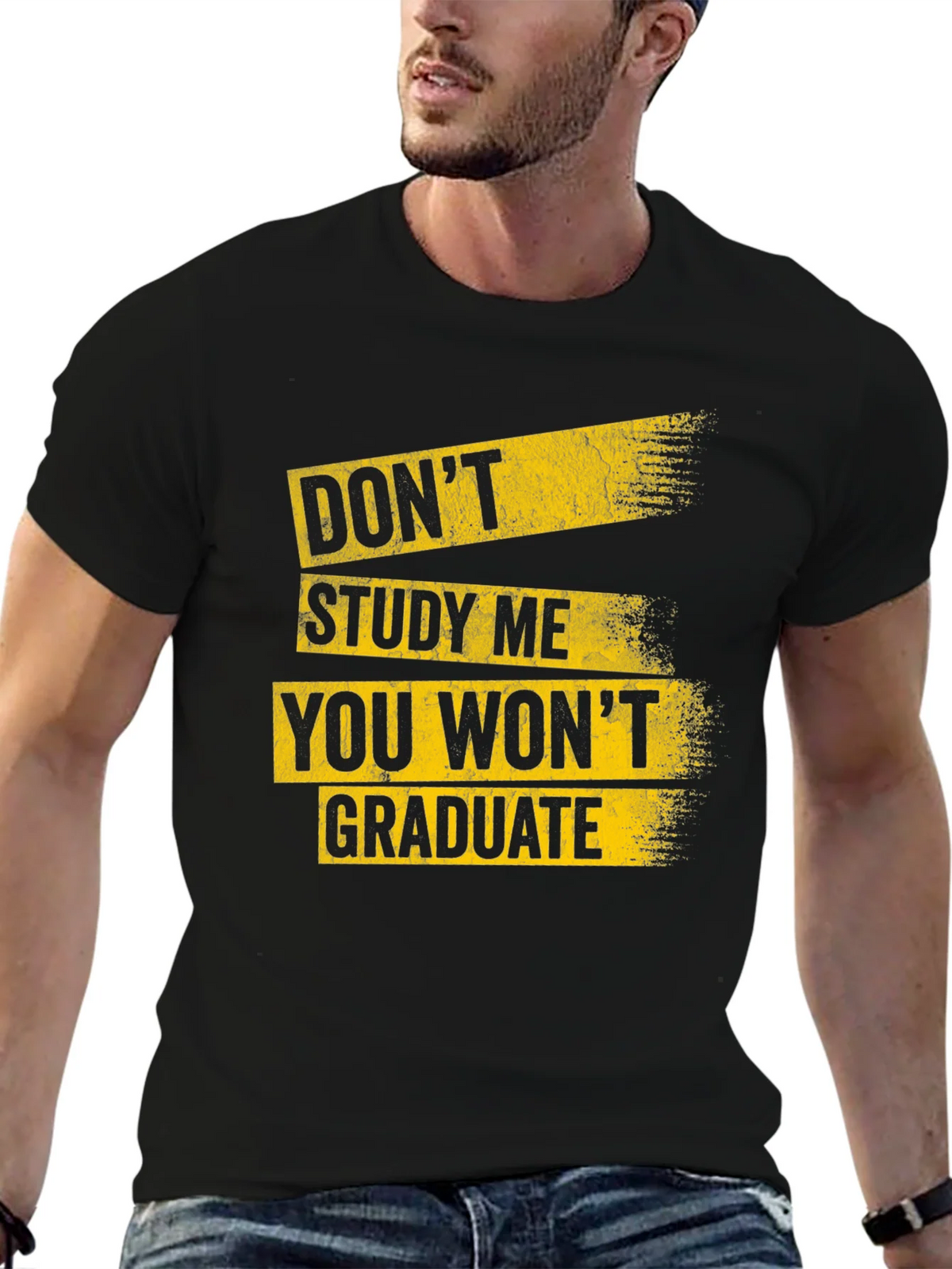 Dont Study Me Black T-Shirt - Humorous College Tee