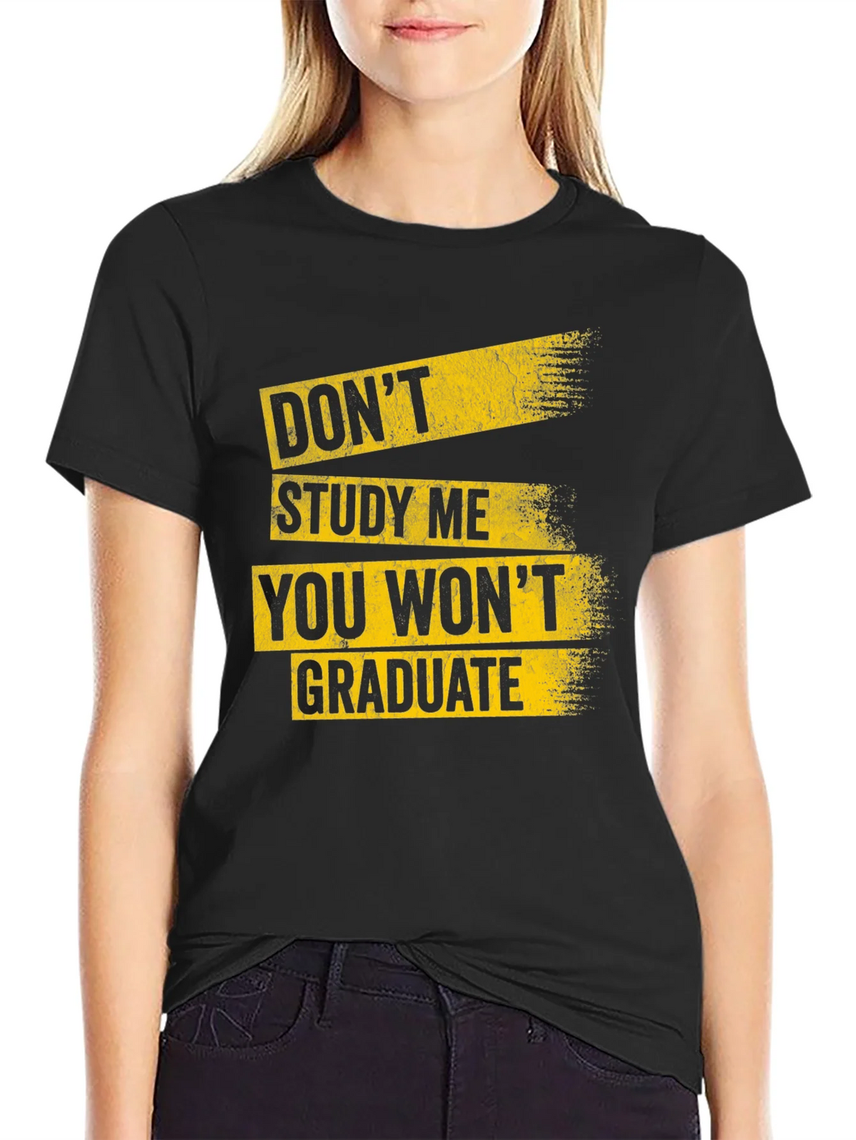 Dont Study Me Black T-Shirt - Humorous College Tee
