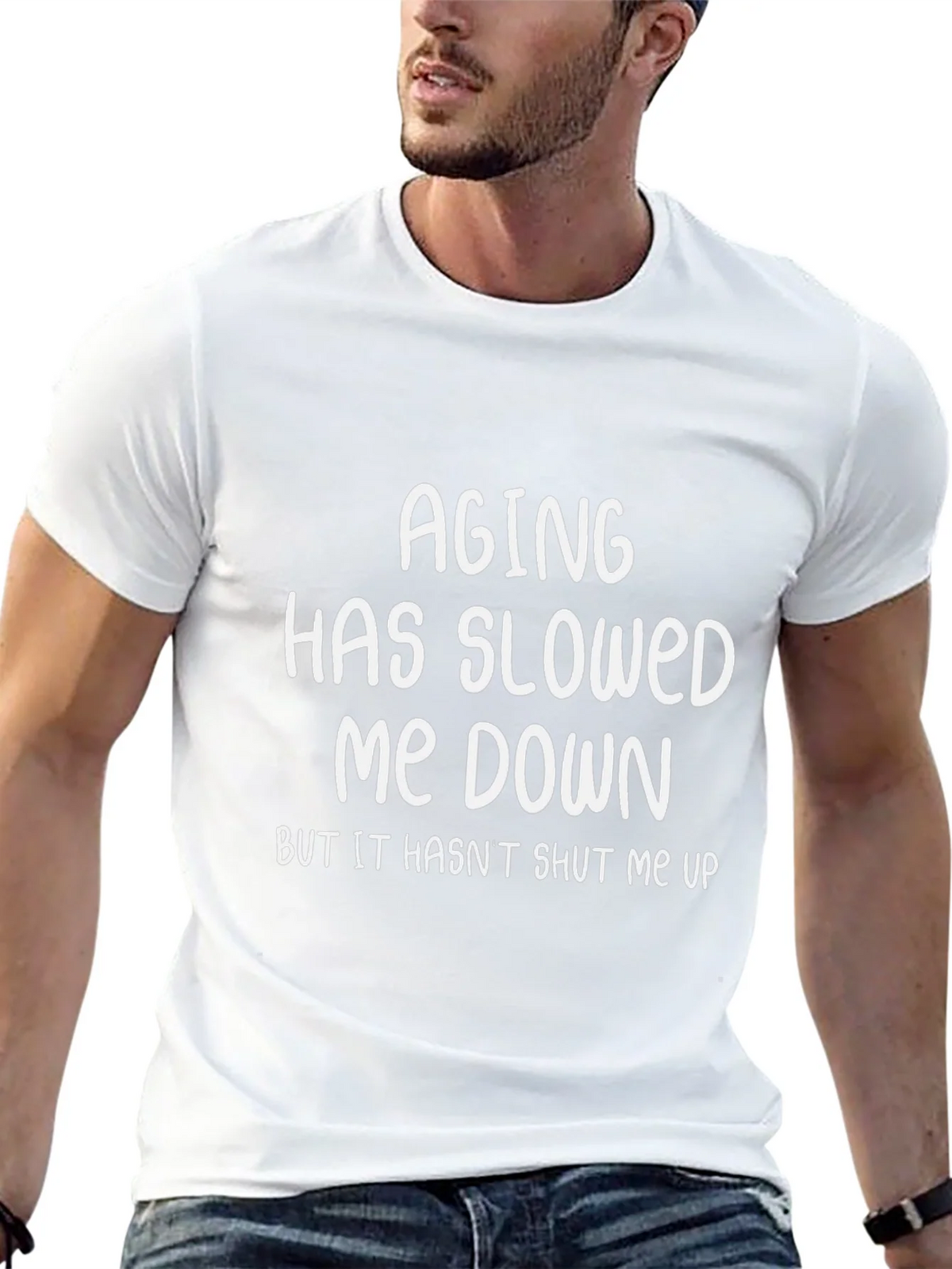 Funny Aging Sarcastic Humor Black Graphic T-Shirt