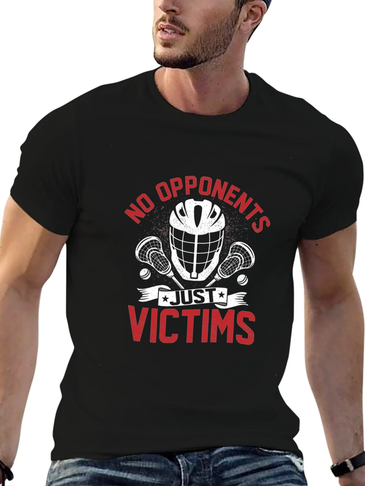No Opponents Just Victims Lacrosse T-Shirt