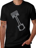 Piston Graphic Tee - Black Engine Enthusiast T-Shirt