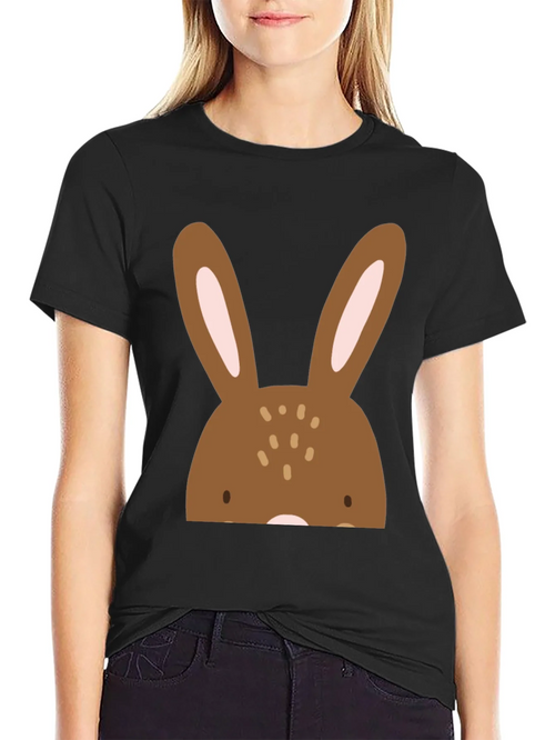 Bunny Graphic Black T-Shirt - Easter Ready!