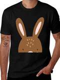 Bunny Graphic Black T-Shirt - Easter Ready!