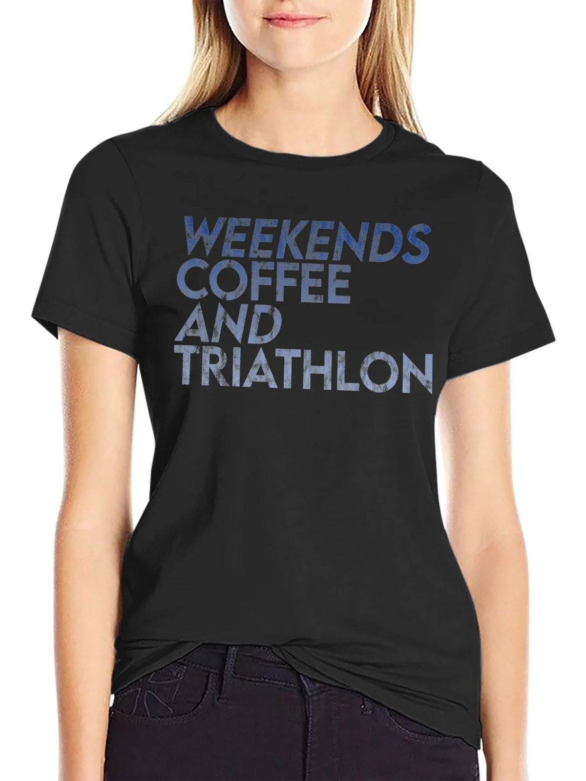 Weekends Coffee and Triathlon Graphic T-Shirt