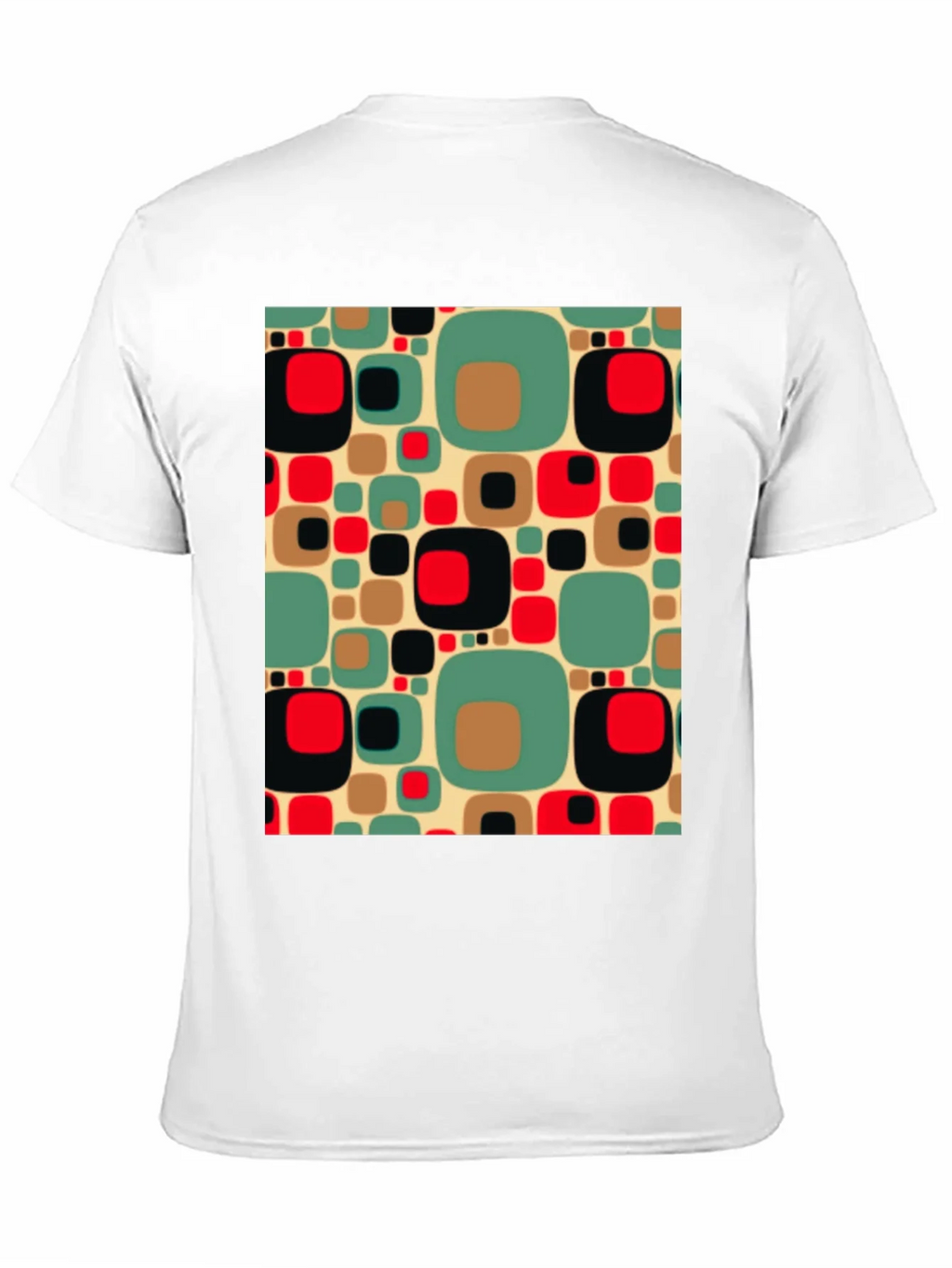 Retro Pattern Black T-Shirt