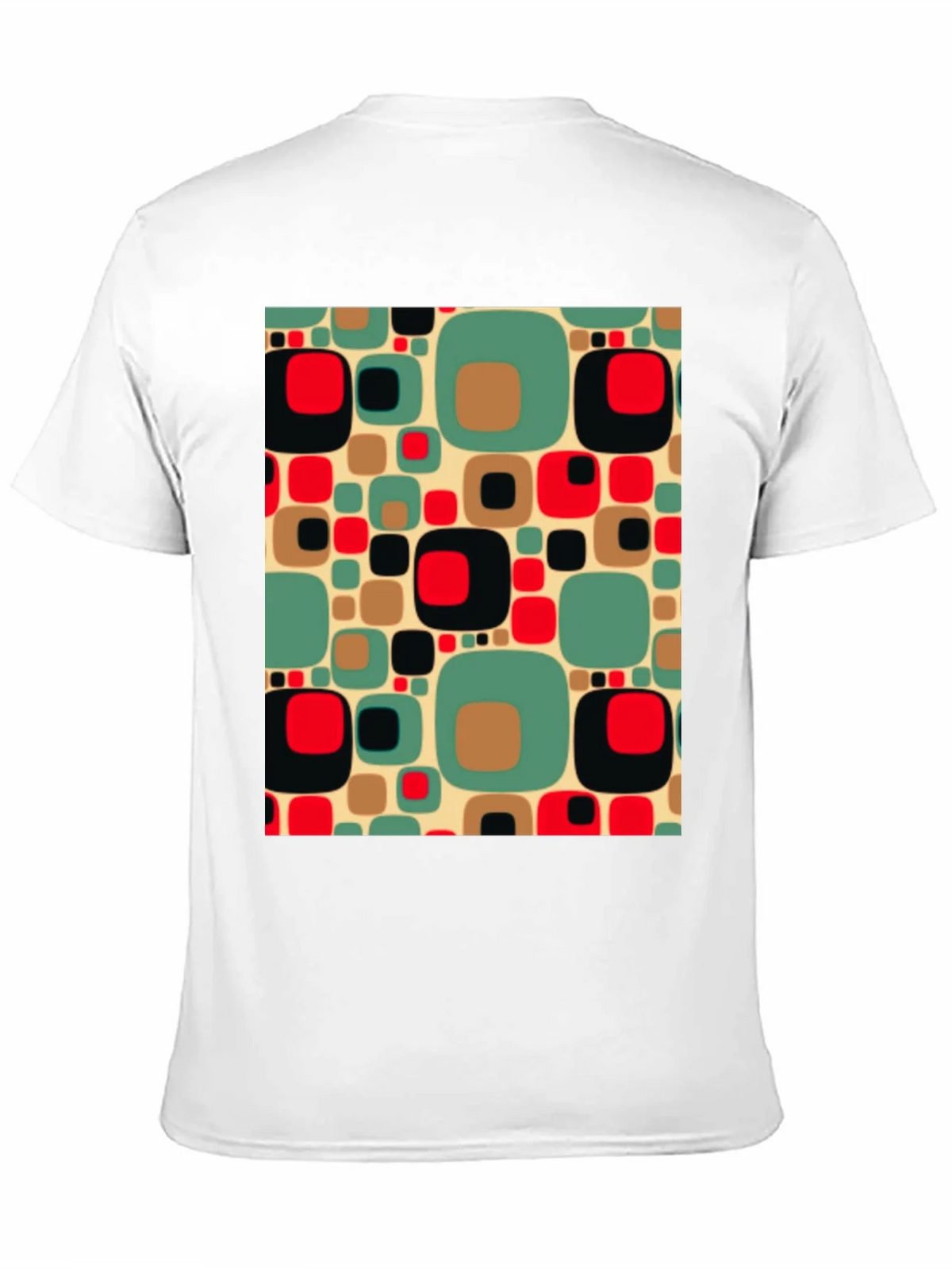 Retro Pattern Black T-Shirt