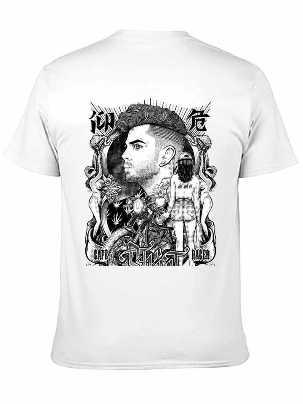Cafe Racer Graphic T-Shirt - Black Cotton Tee