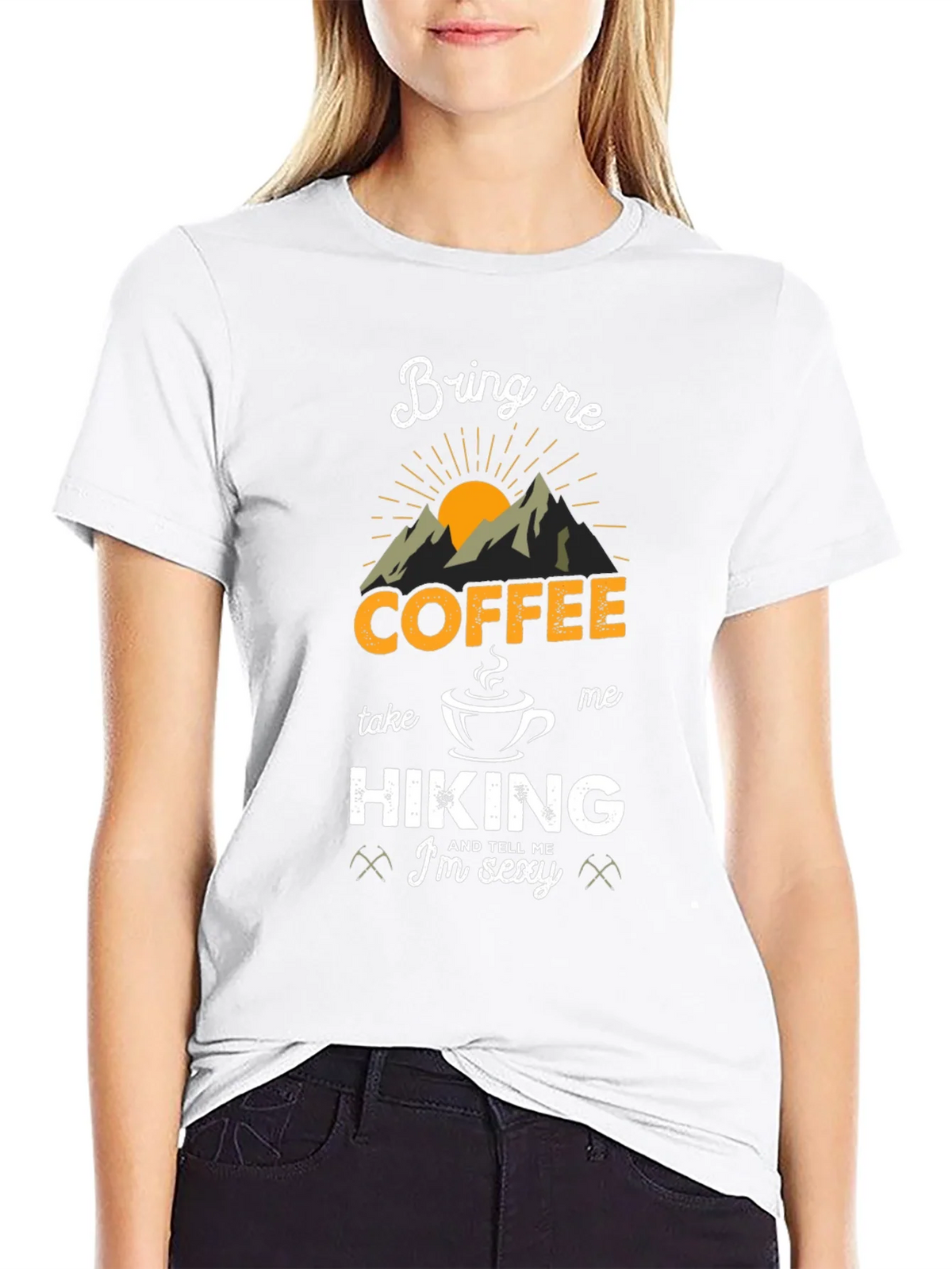 Coffee & Hiking Graphic Tee - Im Sexy Funny Mens Shirt
