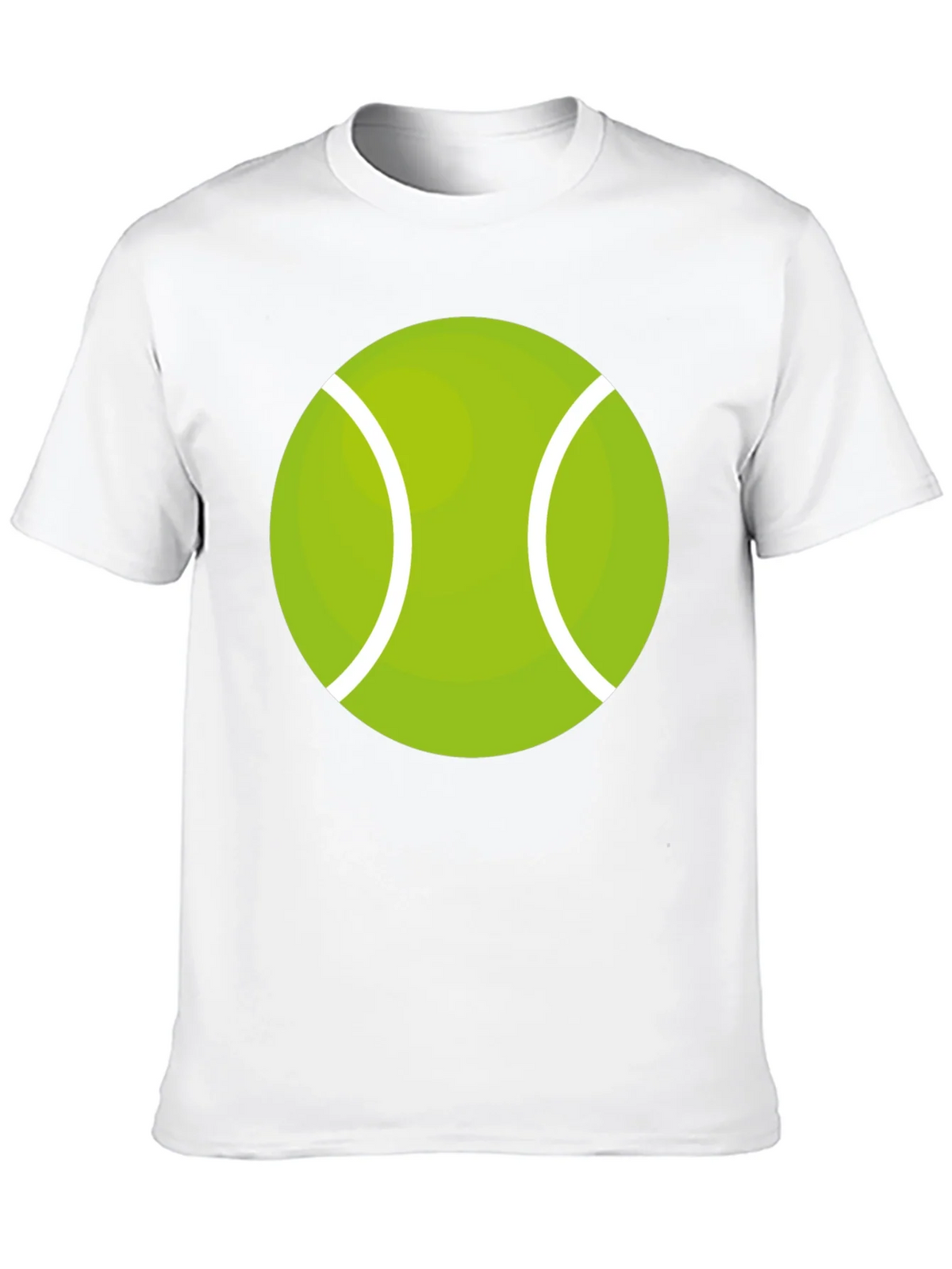 Tennis Ball Graphic Tee - Black Cotton Casual Shirt
