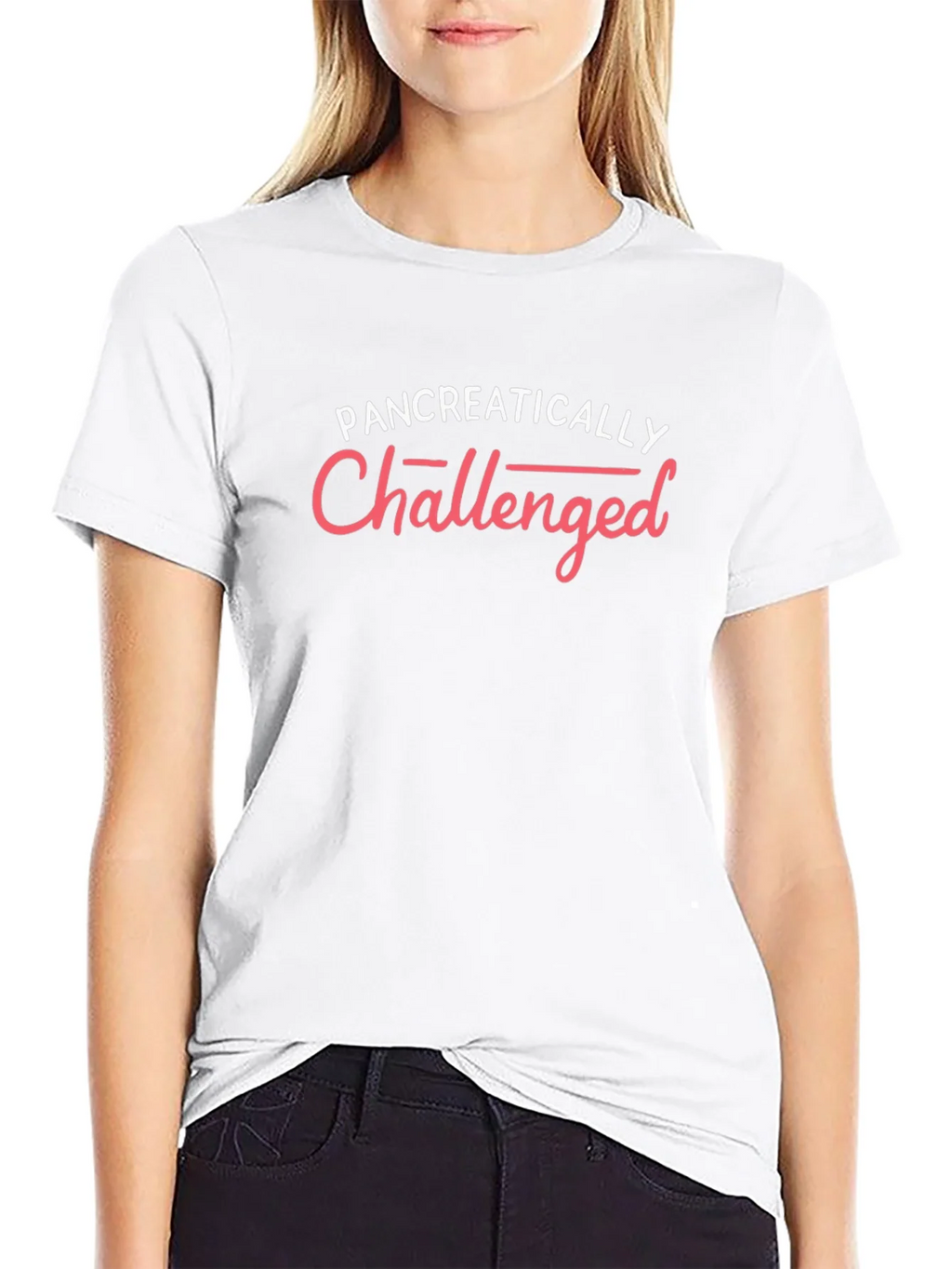 Pancreatically Challenged Black Graphic Tee