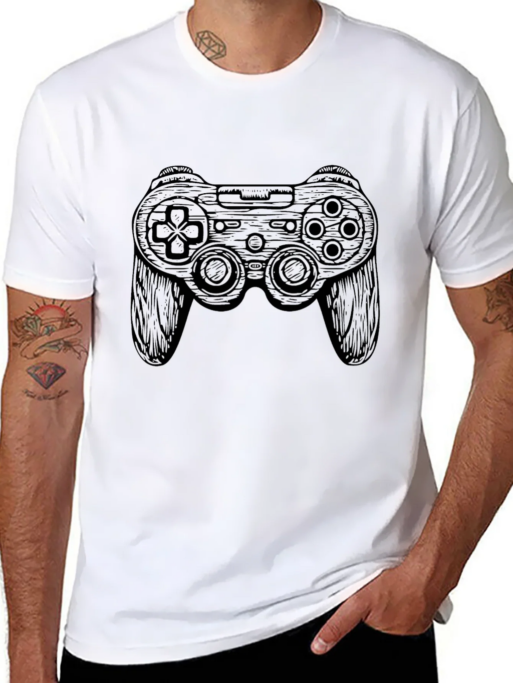 Gaming Controller Graphic Tee - Black