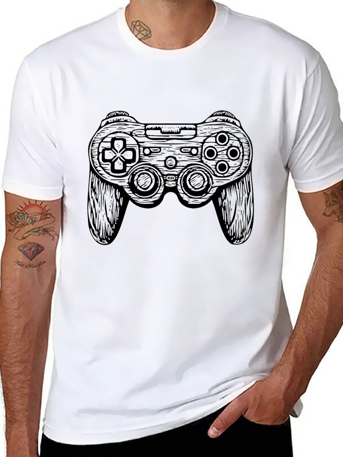 Gaming Controller Graphic Tee - Black