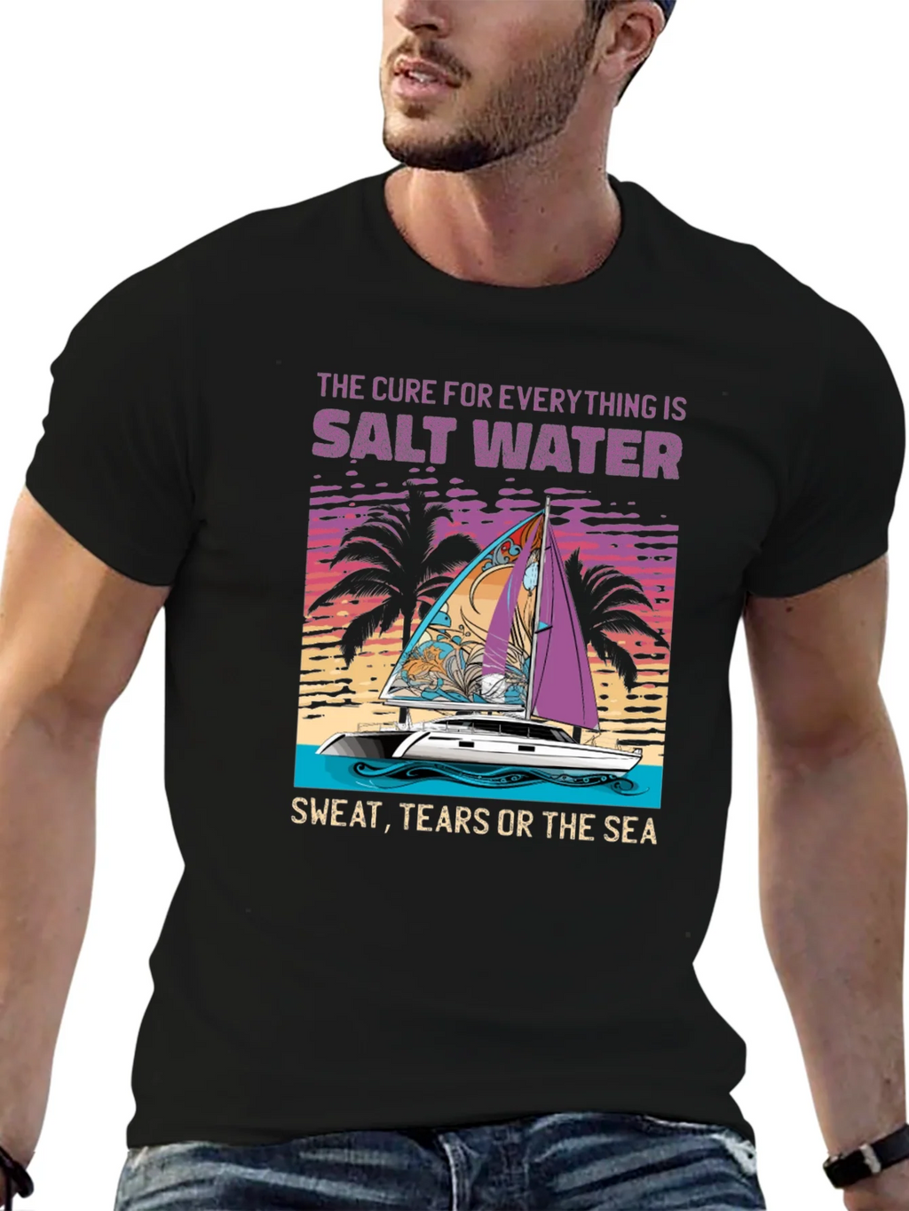 Salt Water Cure Black Graphic Tee